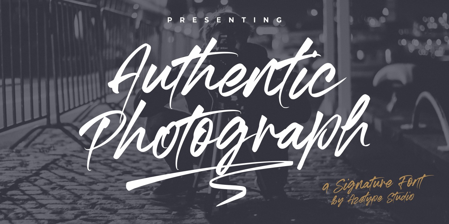 Example font Authentic Photograph #1